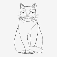 Sitting Cat Line Art Camper Cup | Artistshot