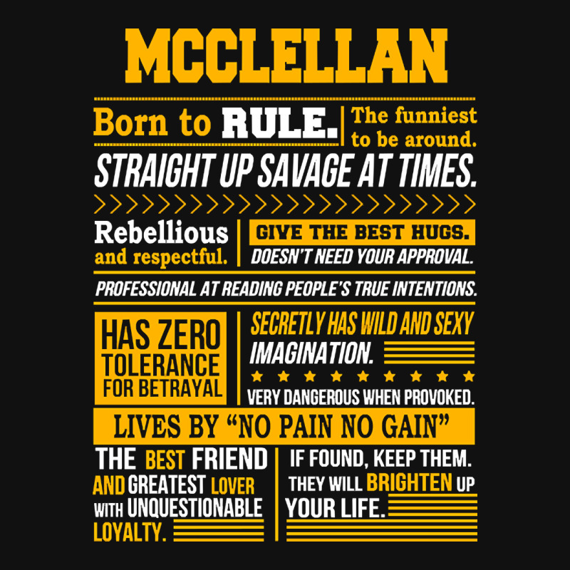 Mcclellan Name Shirt Mcclellan Born To Rule Graphic T-shirt | Artistshot