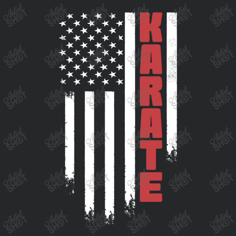 Karate American Usa Flag | Karate Martial Art Crewneck Sweatshirt by John Phillips | Artistshot