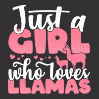 Just A Girl Who Love T  Shirt Just A Girl Who Loves Llamas Funny Llama Vintage Hoodie And Short Set | Artistshot