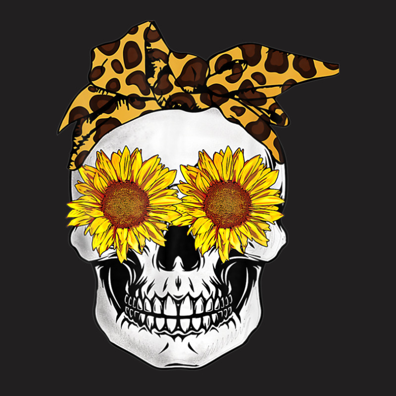 Sunflower Skull Leopard Print Ana Sugarskull Lover T-shirt | Artistshot