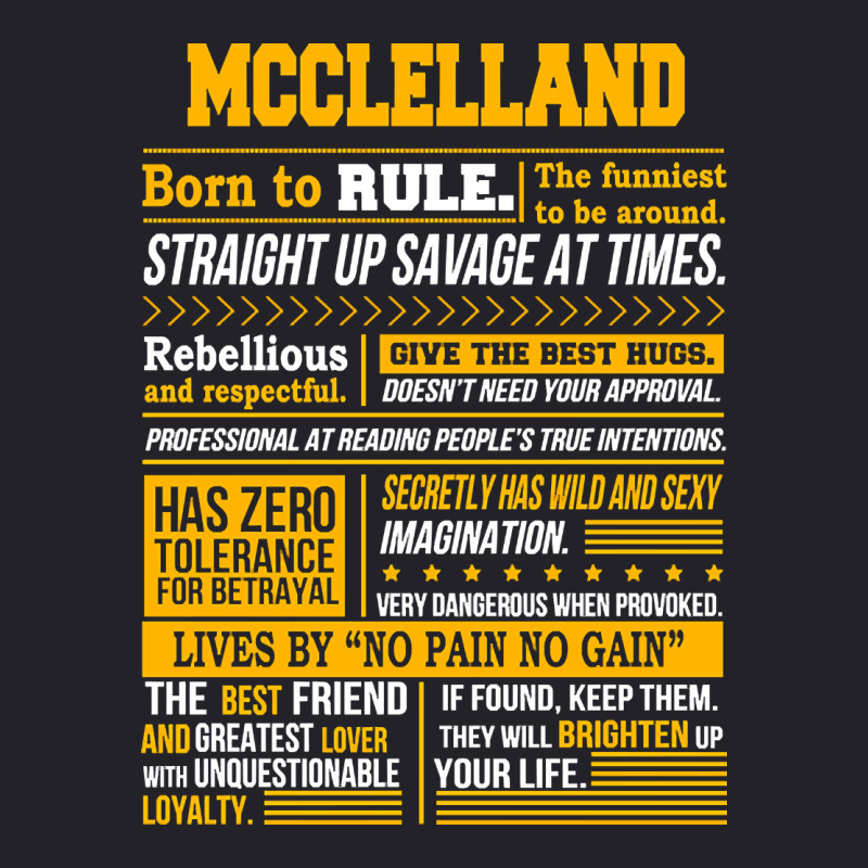 Mcclelland Name Shirt Mcclelland Born To Rule Unisex Sherpa-lined Denim Jacket | Artistshot