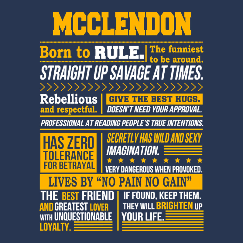 Mcclendon Name Shirt Mcclendon Born To Rule Men Denim Jacket | Artistshot