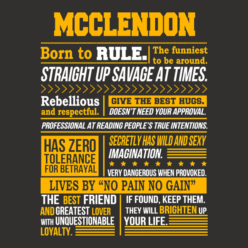 Mcclendon Name Shirt Mcclendon Born To Rule Champion Hoodie | Artistshot