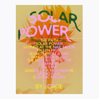 Solar Power Tracklist T-shirt | Artistshot