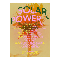 Solar Power Tracklist Unisex Hoodie | Artistshot