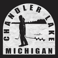 Chandler Lake Ice Fishing Michigan T-shirt | Artistshot