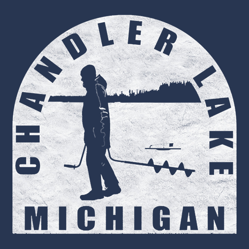 Chandler Lake Ice Fishing Michigan Men Denim Jacket | Artistshot