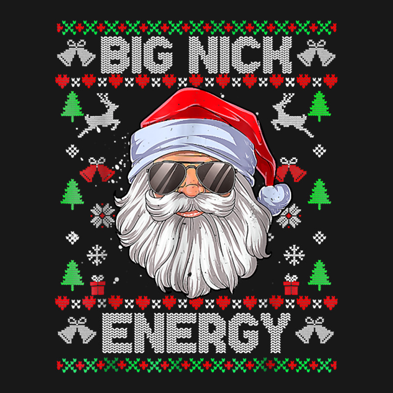 Big Nick Energy Funny Men Santa Ugly Christmas Sweater Flannel Shirt | Artistshot