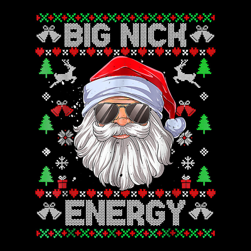 Big Nick Energy Funny Men Santa Ugly Christmas Sweater Pocket T-shirt | Artistshot