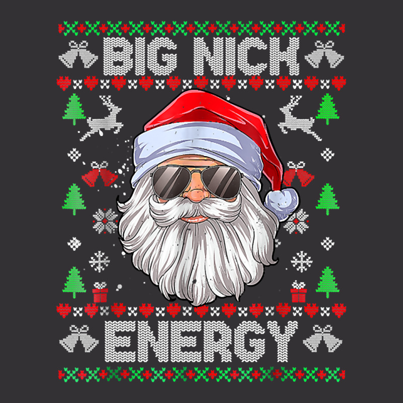 Big Nick Energy Funny Men Santa Ugly Christmas Sweater Vintage Short | Artistshot