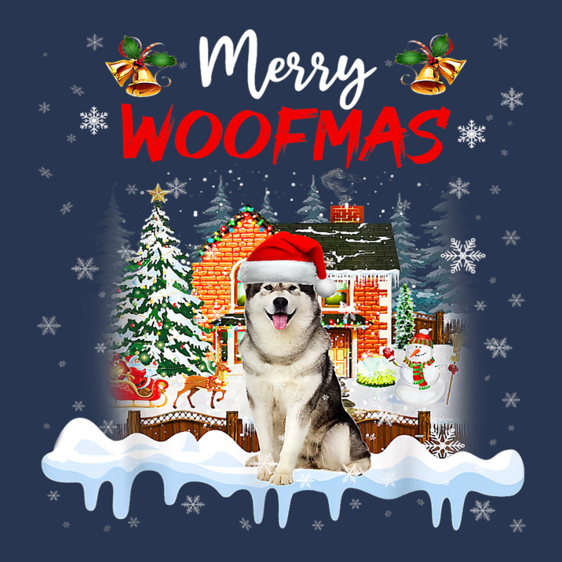 Merry Woofmas Alaskan Malamute Christmas Tree Dog Lover Xmas 107 Men Denim Jacket | Artistshot