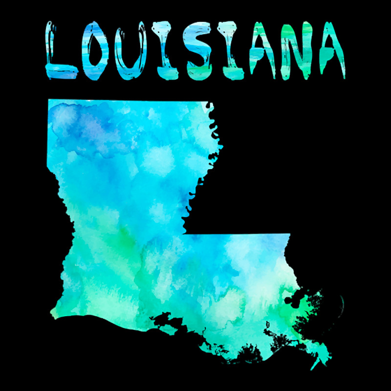 Colorful Isolated Louisiana State Map In Watercolor, United States V-neck Tee | Artistshot