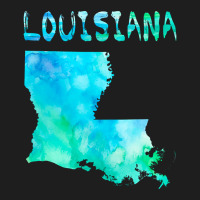 Colorful Isolated Louisiana State Map In Watercolor, United States Classic T-shirt | Artistshot