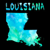 Colorful Isolated Louisiana State Map In Watercolor, United States Fleece Short | Artistshot