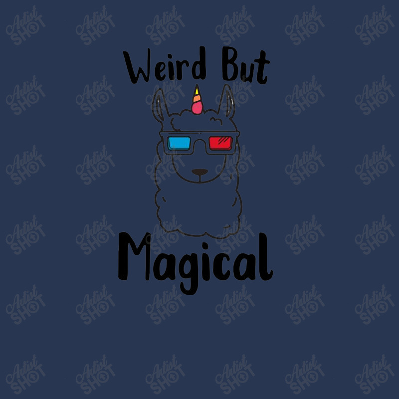 Weird But Magical Llamacorn With 3d Glasses Men Denim Jacket | Artistshot