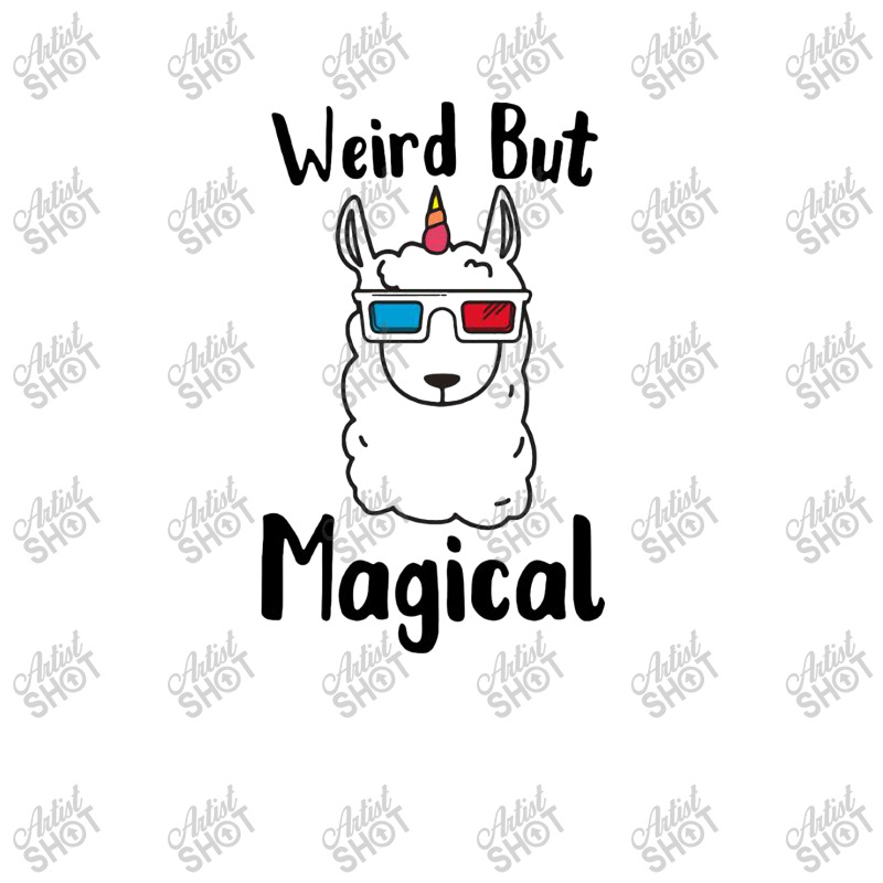 Weird But Magical Llamacorn With 3d Glasses 3/4 Sleeve Shirt | Artistshot