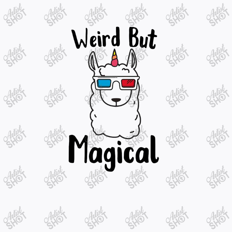 Weird But Magical Llamacorn With 3d Glasses T-shirt | Artistshot