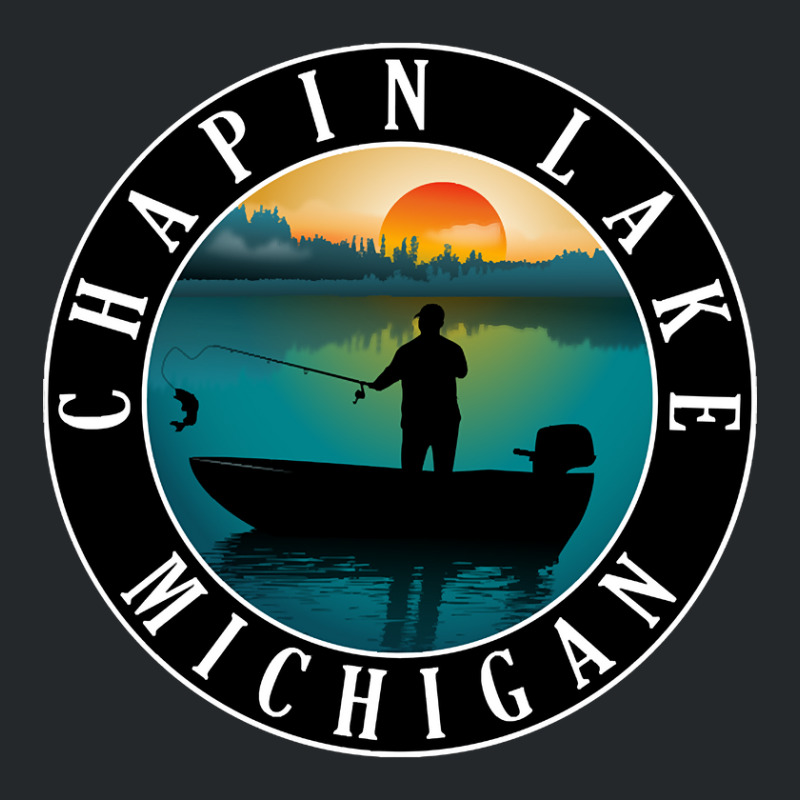 Chapin Lake Fishing Michigan Sunset Crewneck Sweatshirt by fencingderby989 | Artistshot