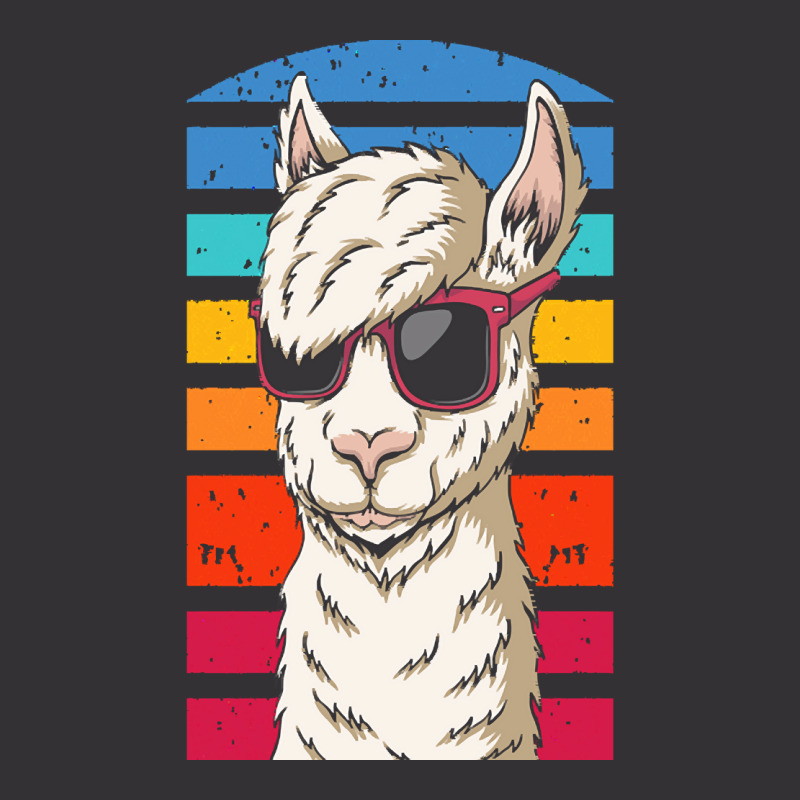 Llama T  Shirt Cool Retrowave Llama With Aesthetic Gradient Colors T Vintage Hoodie And Short Set | Artistshot