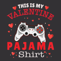 Trending This Is My Valentine Pajama Gamer Valentines Day Vintage Hoodie | Artistshot