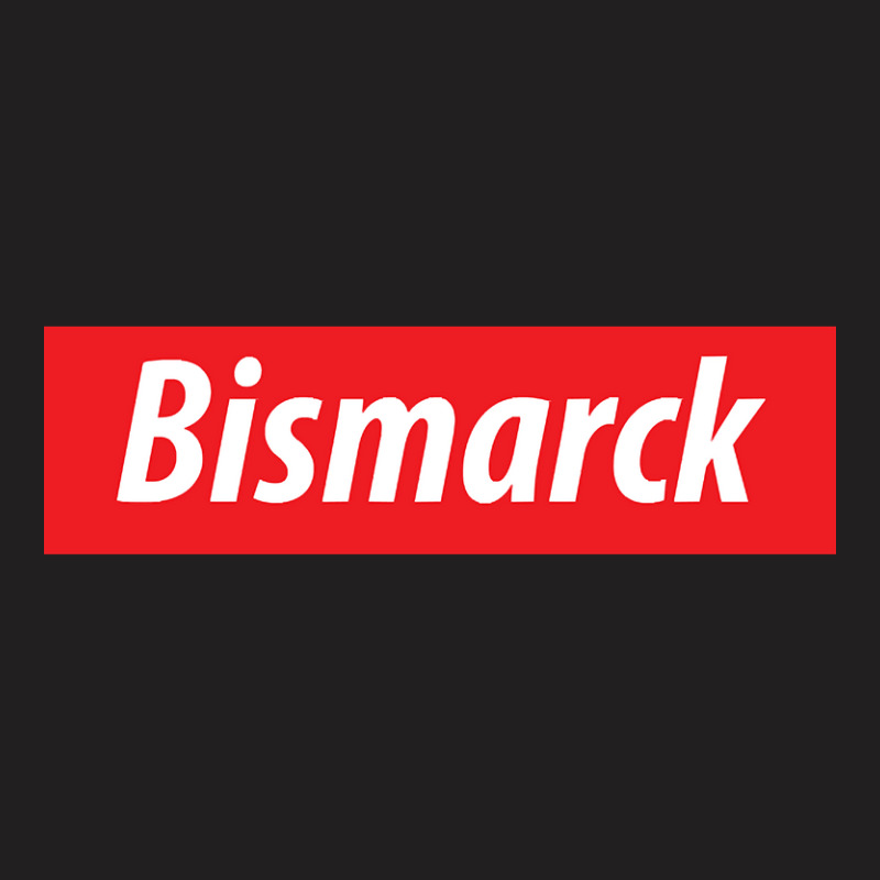 'bismarck' North Dakota Usa White Text On A Red Background T-shirt | Artistshot