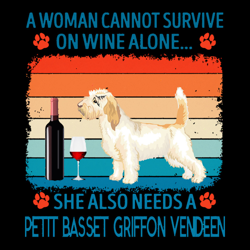 Petit Basset Griffon Vendeen T  Shirt A Woman Cannot Survive On Wine A Men's Long Sleeve Pajama Set by marvinhaylee169 | Artistshot