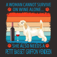 Petit Basset Griffon Vendeen T  Shirt A Woman Cannot Survive On Wine A Racerback Tank | Artistshot