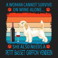 Petit Basset Griffon Vendeen T  Shirt A Woman Cannot Survive On Wine A Ladies Polo Shirt | Artistshot