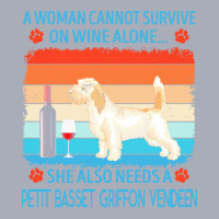 Petit Basset Griffon Vendeen T  Shirt A Woman Cannot Survive On Wine A Tank Dress | Artistshot