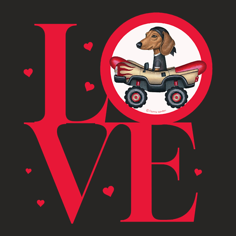 Dachshund Love-zlknc Ladies Fitted T-Shirt by BrianneRemers65 | Artistshot