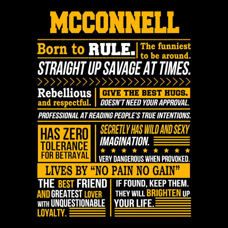 Mcconnell Name Shirt Mcconnell Born To Rule Zipper Hoodie | Artistshot