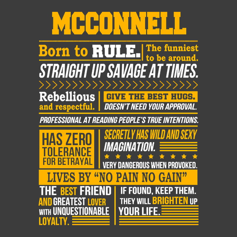 Mcconnell Name Shirt Mcconnell Born To Rule Men's Polo Shirt | Artistshot