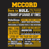 Mccord Name Shirt Mccord Born To Rule T-shirt | Artistshot