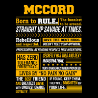 Mccord Name Shirt Mccord Born To Rule Zipper Hoodie | Artistshot