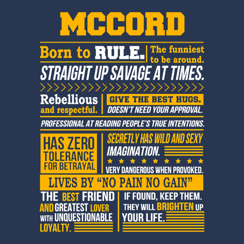 Mccord Name Shirt Mccord Born To Rule Men Denim Jacket | Artistshot