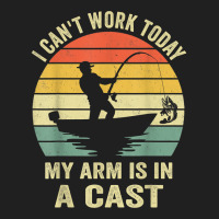 Men Can't Work Today My Arm Is In A Cast Shirt Funny Fishing T Shirt Ladies Polo Shirt | Artistshot