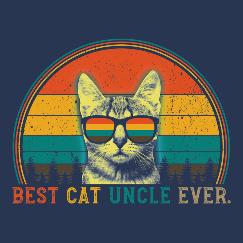 Best Cat Uncle Ever Funny Cat Daddy Father's Day Gift Men Denim Jacket | Artistshot