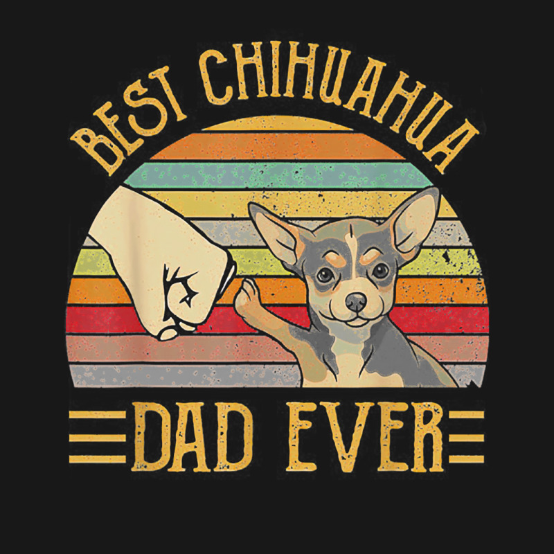 Best Chihuahua Dad Ever Retro Vintage Sunset Flannel Shirt | Artistshot