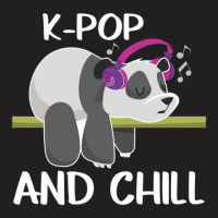 Cute Panda Headphones Korea Pop Lover Kpop Music T-shirt | Artistshot