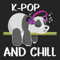 Cute Panda Headphones Korea Pop Lover Kpop Music 3/4 Sleeve Shirt | Artistshot