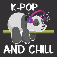 Cute Panda Headphones Korea Pop Lover Kpop Music Vintage Hoodie | Artistshot