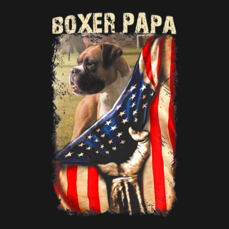 Boxer Papa American Flag Hand Pride Flannel Shirt | Artistshot