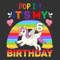 Pop It Fidget 6th Birthday Unicorn Girl Gift Vintage Hoodie And Short Set | Artistshot