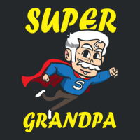 Super Grandpa Funny Grandfather Superhero Crewneck Sweatshirt | Artistshot