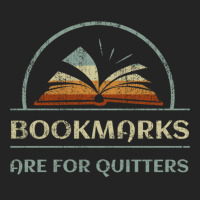 Vintage Bookmarks Are For Quitters Reading Book Distressed Pullover Ho 3/4 Sleeve Shirt | Artistshot