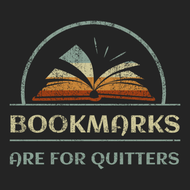 Vintage Bookmarks Are For Quitters Reading Book Distressed Pullover Ho 3/4 Sleeve Shirt by KarinLeighPurcell | Artistshot