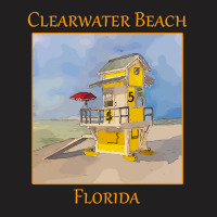 Cute Lifeguard Tower In Clearwater Beach Florida-j7gqm T-shirt | Artistshot