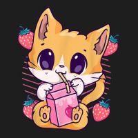 Strawberry Milk Cat Cute Kawaii Kitten Anime Neko Shake T Shirt Classic T-shirt | Artistshot