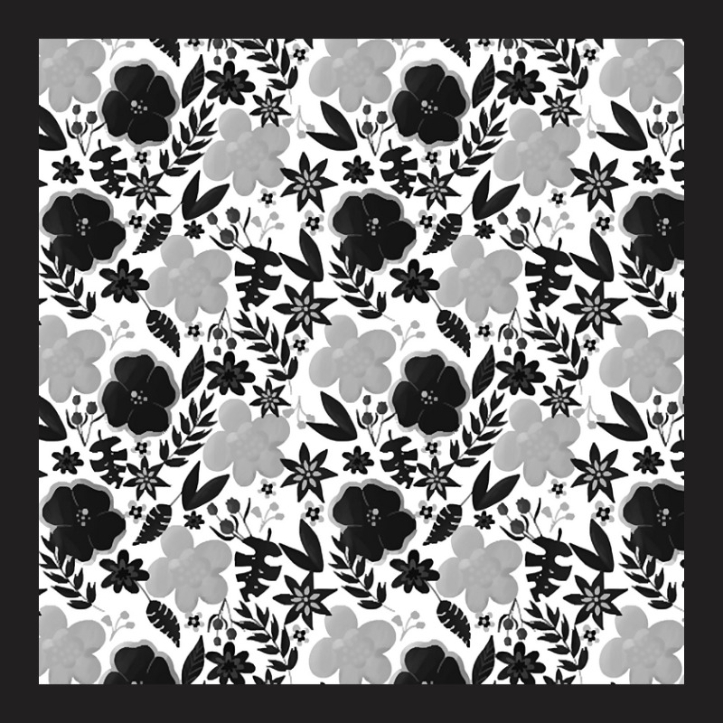 Black And White Sorbet Flowers T-shirt | Artistshot